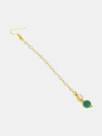 Ruby Raang Maang Tikka And Earrings Set - Distacart