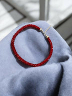 Inhanns Noor-E-Jalwa – Handmade Crystal Bead Necklace -Adjustable - Maroon Only Necklace