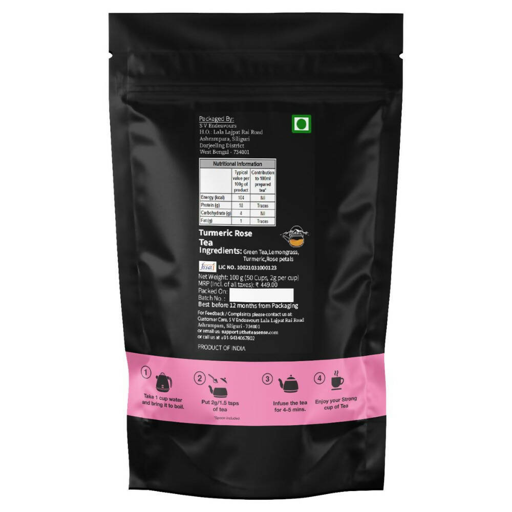 Tea Sense Turmeric Rose Tea - Distacart