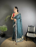 Joban Fashion Navy Blue Bandhej Bandhani Vichitra Silk Bandhani Prints Saree - Distacart