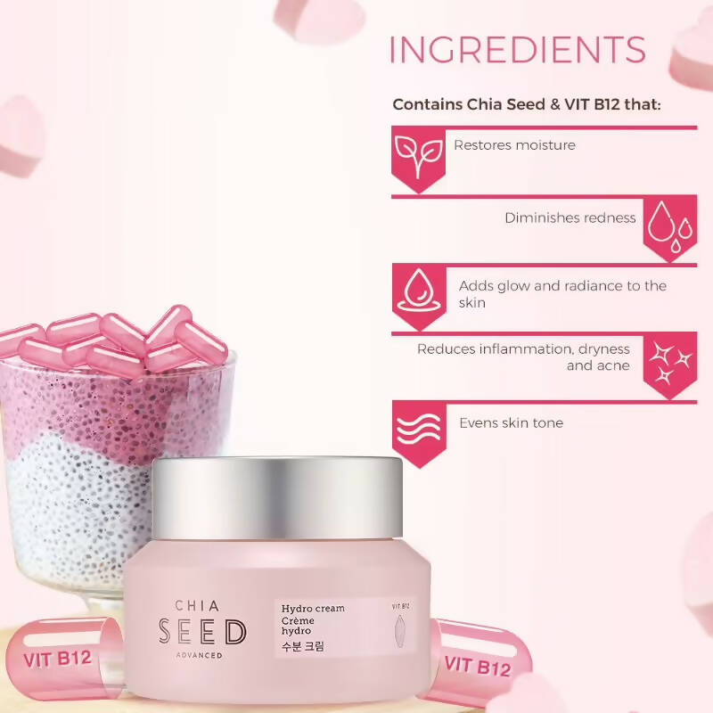The Face Shop Chia Seed Hydro Cream - Korean Skincare