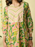 Myshka Women's Multi Pure Cotton Kurta & Palazzos With Dupatta Party Sets