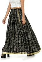 Mominos Fashion Moeza Cotton Black Printed Lehenga (Lancha)