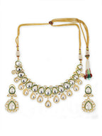 Maharani Kundan Choker with Earrings- Ruby Raang