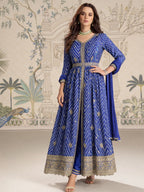 Evanik Designer Chinon Silk Embroidered Work Wedding Anarkali Suit - Distacart