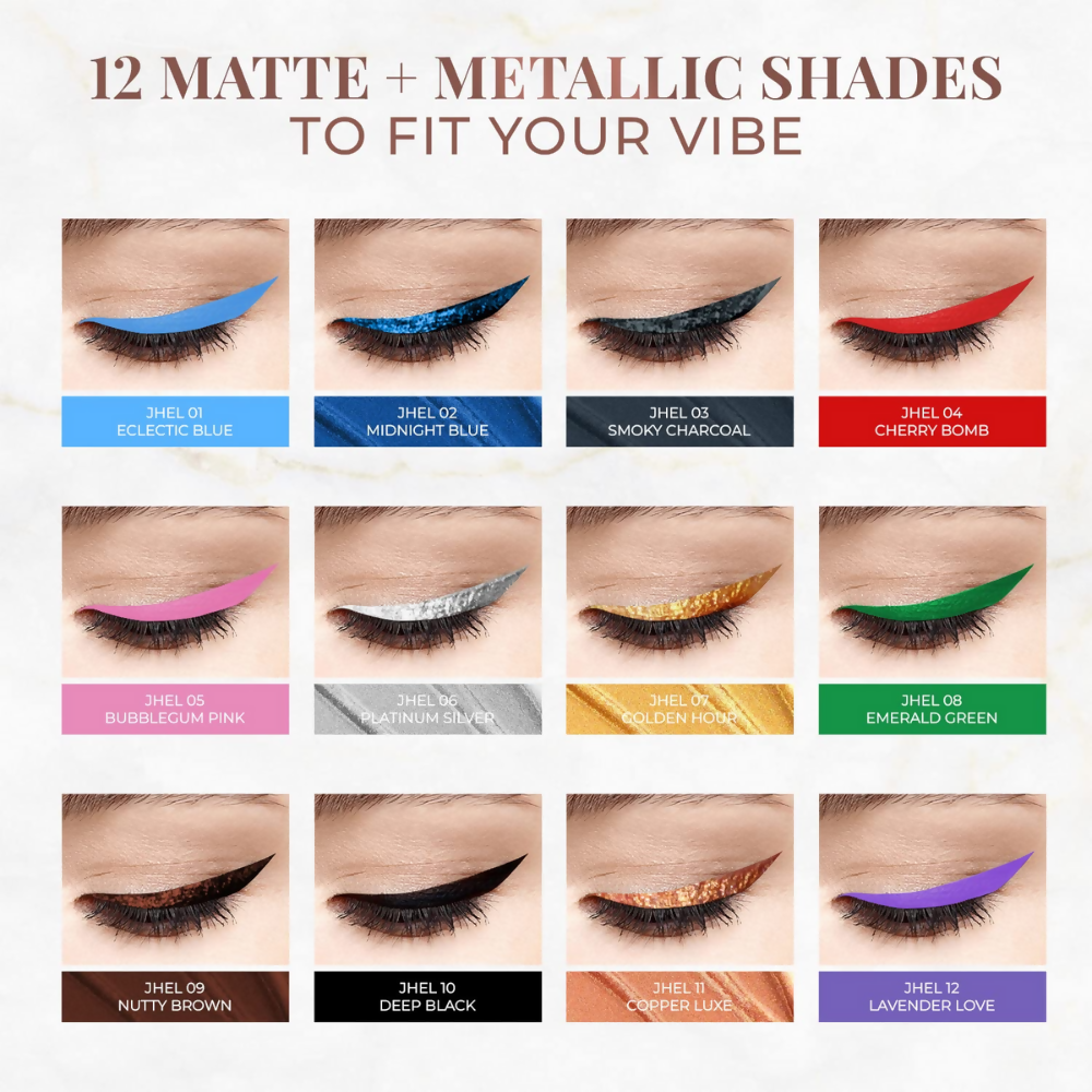 Just Herbs Eyeliner Waterproof and Smudge Proof, Long Lasting Eyeliners - Nutty Brown - Distacart