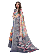 Vamika Grey Chiffon Brasso Bollywood Style Woven Saree (KARUNA GREY) - Distacart
