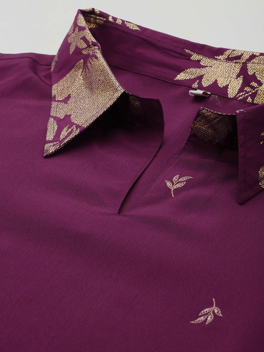Ahalyaa Women's Traditional wear Co-ords - Purple - Distacart