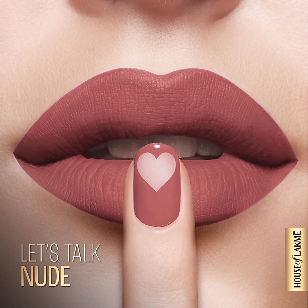 Lakme Xtraordin-Airy Velvet Matte Lip Mousse - Lets Talk Nude