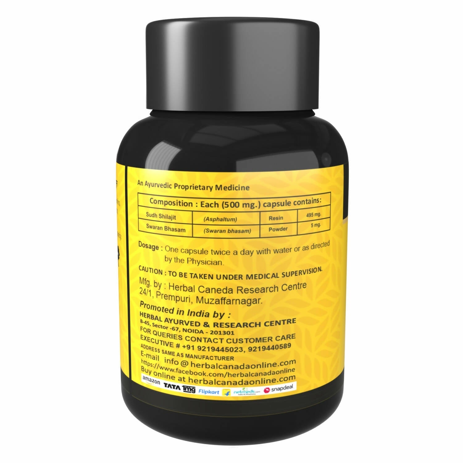 Herbal Canada Pure Gold SJ Capsules - Distacart