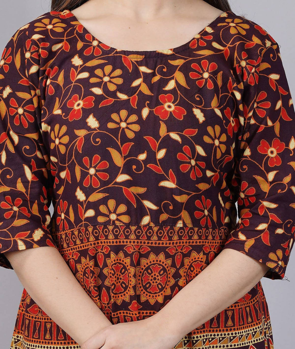 Vamika Multicolor Cotton Printed Party/Casual Wear Kurti (GAM23K)