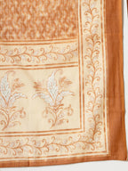 Yufta Rust Pure Cotton PaisleyThread Work Kurta Dupatta Pant Set - Distacart