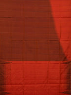 Rust Uppada Silk Handloom Saree with Raising Temple Design - Global Threads