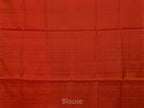 Rust Uppada Silk Handloom Saree with Raising Temple Design - Global Threads