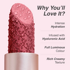 Kay Beauty Hydra Creme Hydrating Full Coverage Lipstick with Hyaluronic Acid - Verve