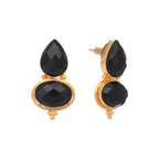 Nuyug 22K Gold Plated Black Embrace Earrings - Distacart