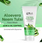 Globus Naturals Aloe vera Neem Tulsi Enriched With Glycerin & Oil Control Formula - Distacart