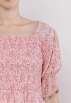 PAVONINE Peach Color Georgette Fabric Body Kansai Midi For Girls - Distacart