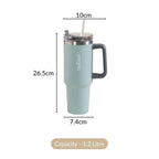 Nestasia Tumbler with Handle Straw & Lid - 1.2L (Green)