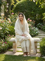 Teeya Creation White Color Fendy Silk Embroidery Work Wedding Wear Salwar Suit - Distacart