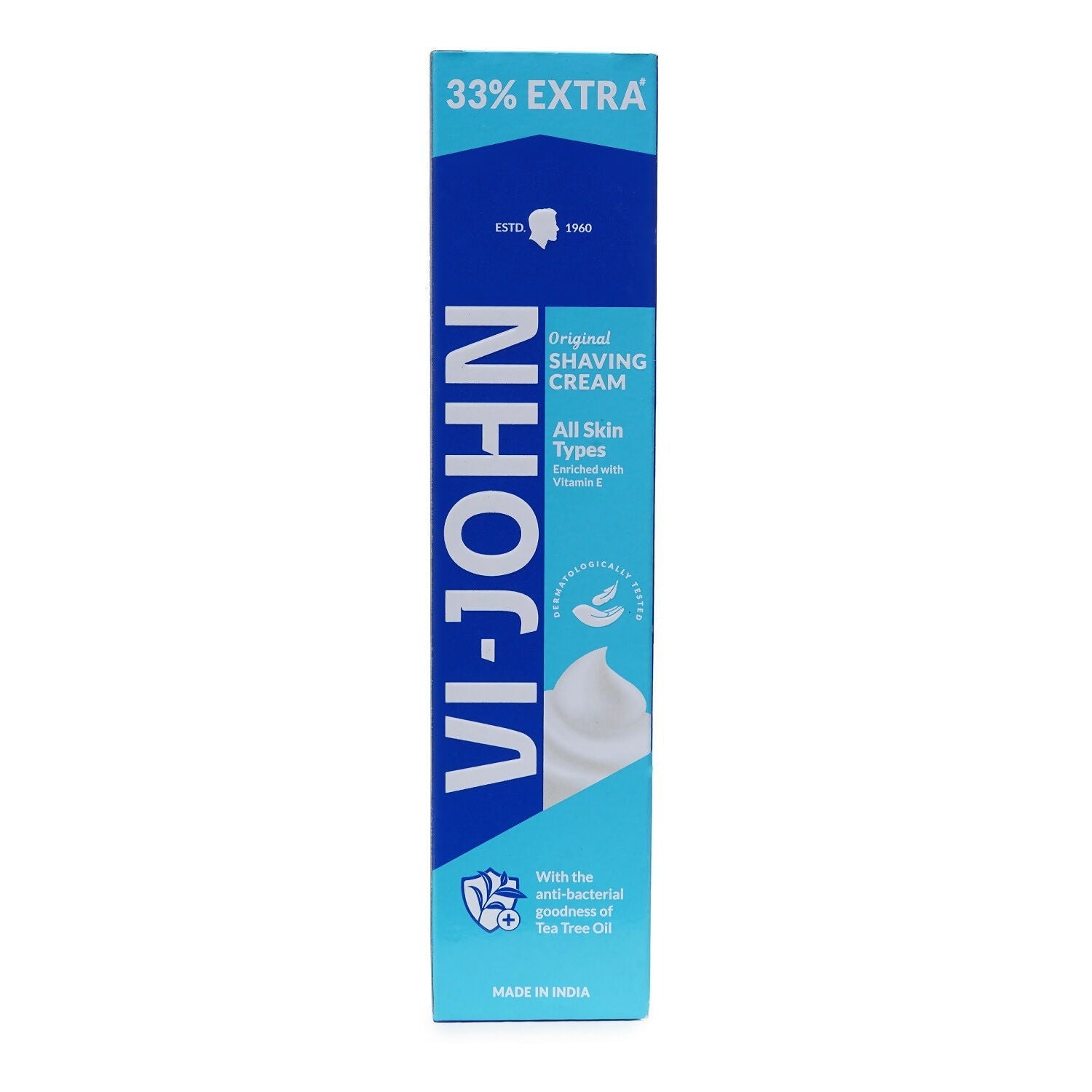 VI-JOHN Dermatologically Tested Vitamin-E enriched Anti Bacterial All Skin Type Shaving Cream