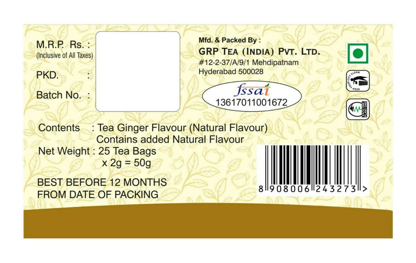 Tanza Tea Ginger Tea Bags - Distacart