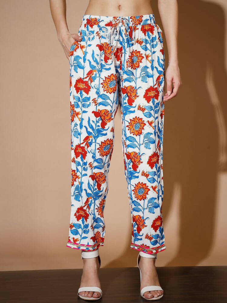 Myshka Women Multi Printed Kurta & Trousers With Dupatta - Distacart