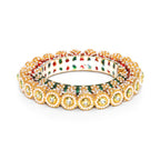 Meenakari and Jadau Bangle (Multi Color) - Ruby Raang - Distacart