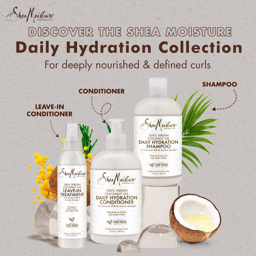 Shea Moisture 100% Virgin Coconut Oil Daily Hydration Shampoo - Conditioner Combo