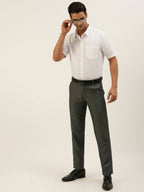 Ramraj Cotton Mens Half Sleeve Formal 100 % Cotton White Shirt