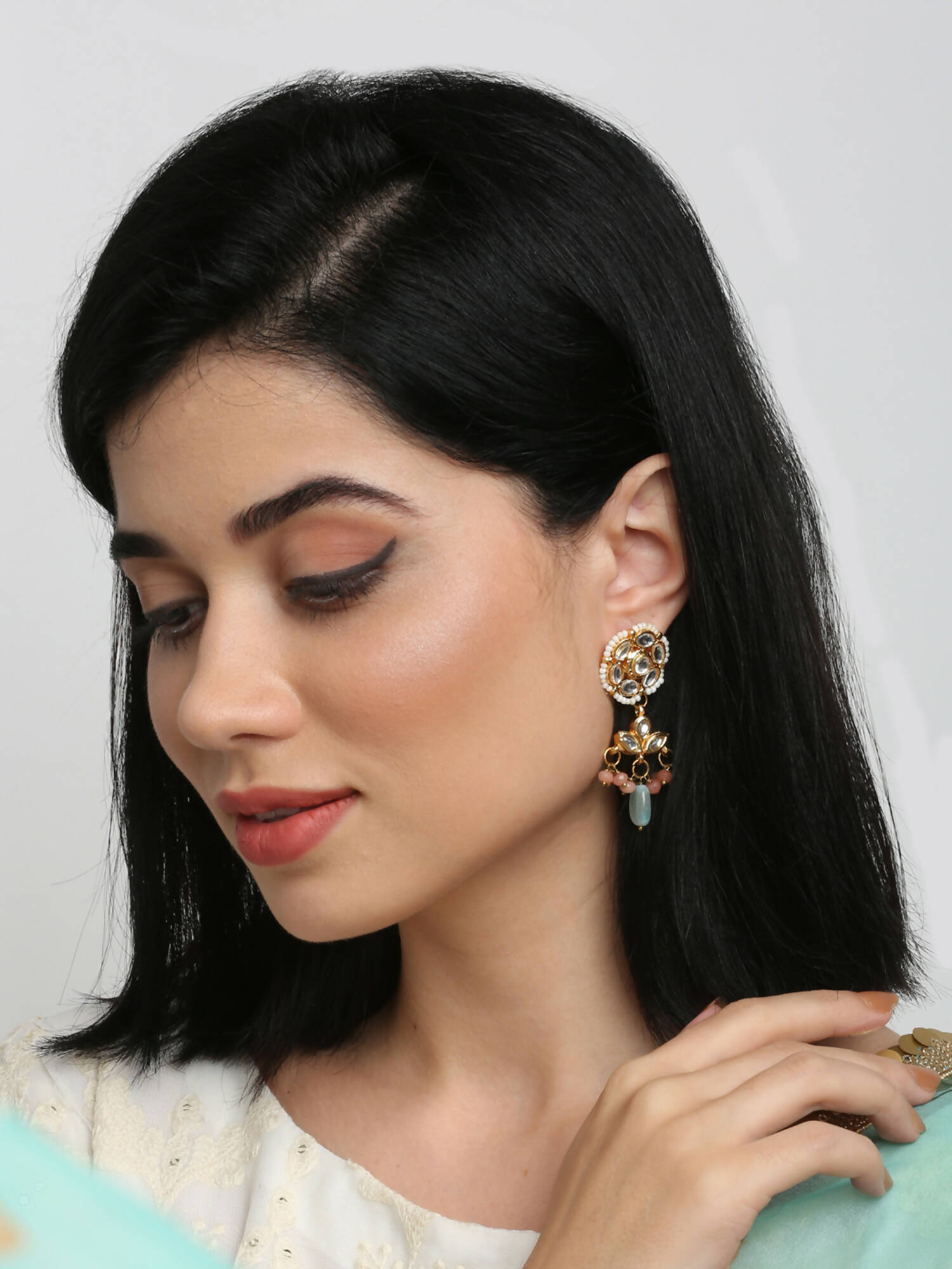 Kundan Earrings - Ruby Raang - Distacart