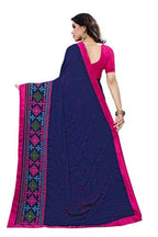 Vamika Navy Chiffon Emboridered Saree (SUIDHAGA NAVY)