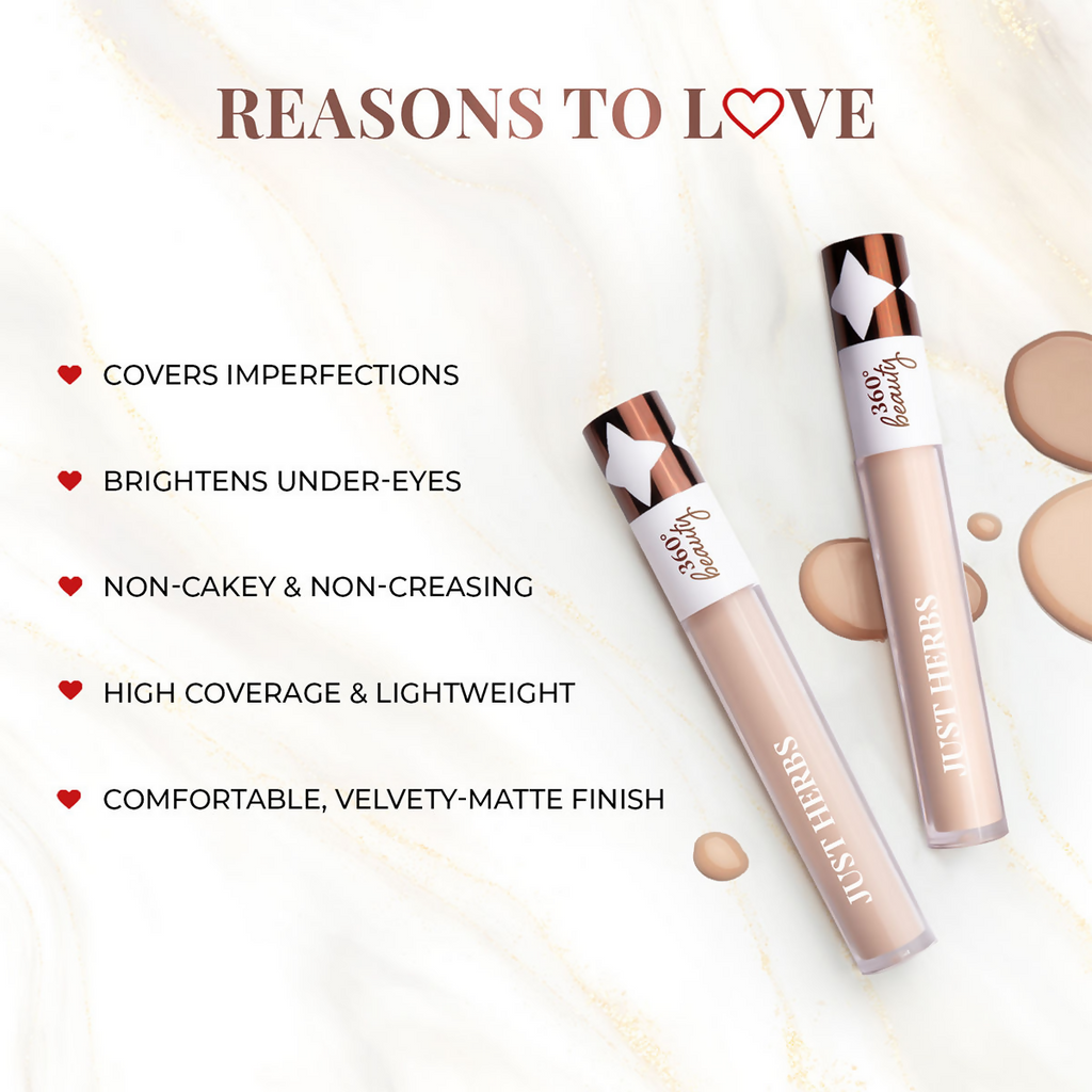 Just Herbs Full Cover Natural Filter Finish Concealer - Ivory