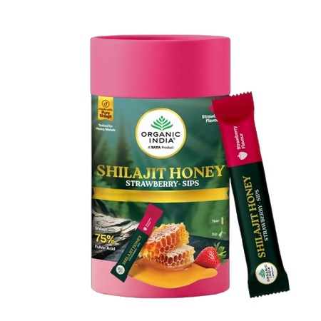 Organic India Sj Honey Sips - Strawberry