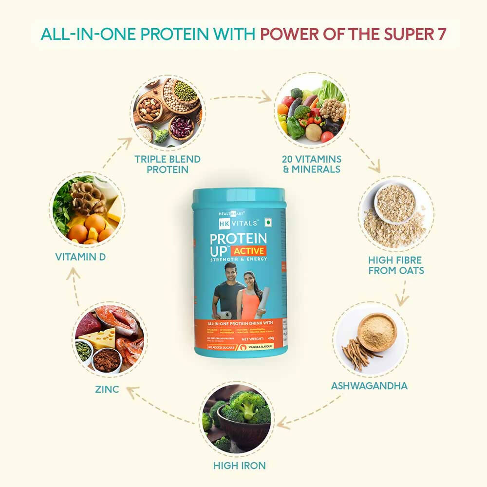 HK Vitals ProteinUp Active Strength & Energy (No Added Sugar) - Distacart