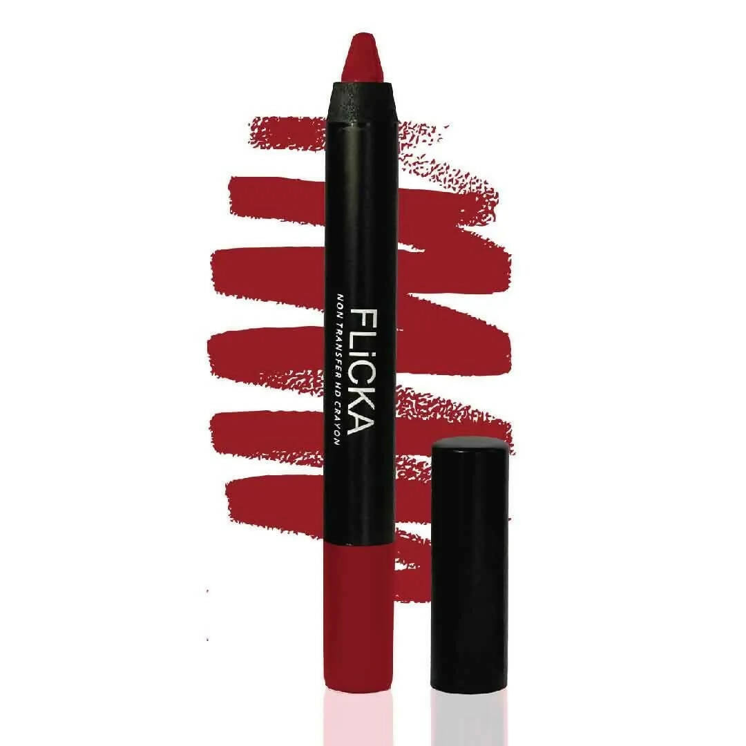 FLiCKA Lasting Lipsence Crayon Lipstick 12 Insta Diva - Light Red