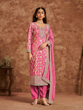 Anaita Pink Premium Dolla Jacquard Embroidered Stitched Salwar Suit - Distacart