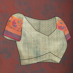 Lorenvalley Fashion Peach Kanjivaram Silk Woven Design with Zari Weaving Saree