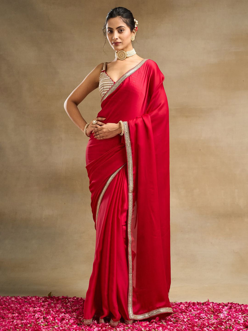 kasee Embroidered Silk Blend Saree - Distacart