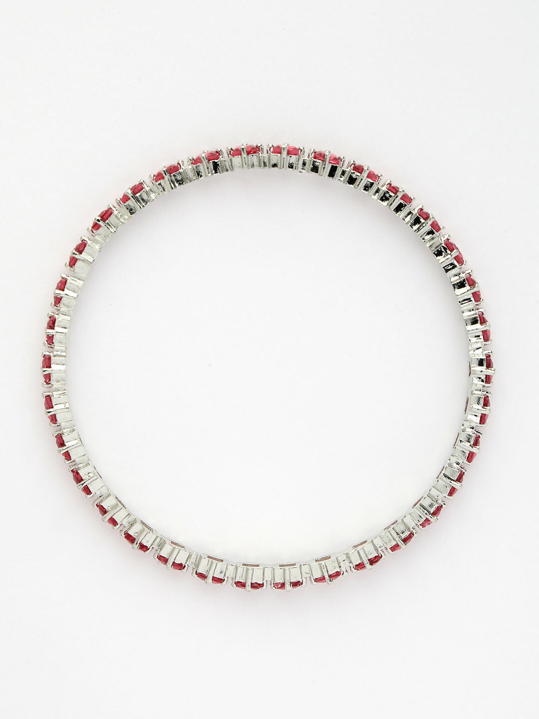 NVR Women's Set of 4 Pink CZ Stone-Studded Handcrafted Bangles - Distacart