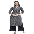 Lagi Women's Black Rayon Straight Printed Kurta & Palazzo (MRP102)