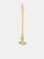 Ruby Raang Double Color Drops Maang Tikka And Earrings Set - Distacart