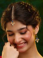 Ruby Raang Set Of 2 Blue Kundan - Distacart