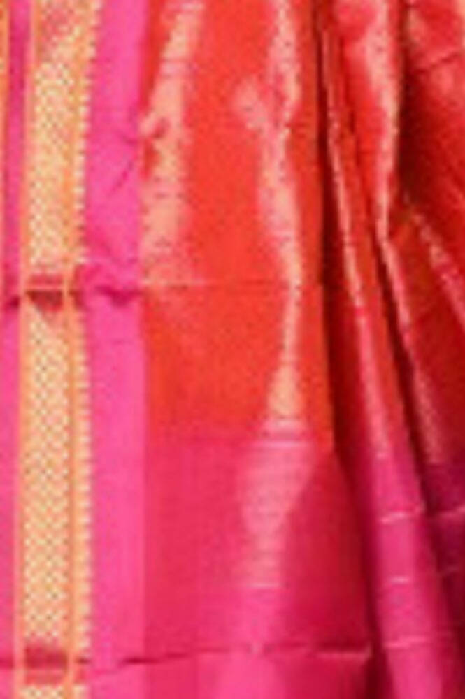 Very Much Indian Silk Handloom Maharani Paithani Complete Brocade Work Throughout Saree Peach Pink - Distacart