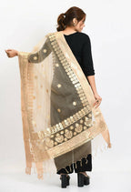 Mominos Fashion Moeza Women Organza Gotta Patti Bridal Dupatta Golden Dupatta - Distacart