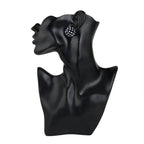 Trendoo Jewelry Gold Plated Stylish Fancy Black Studs