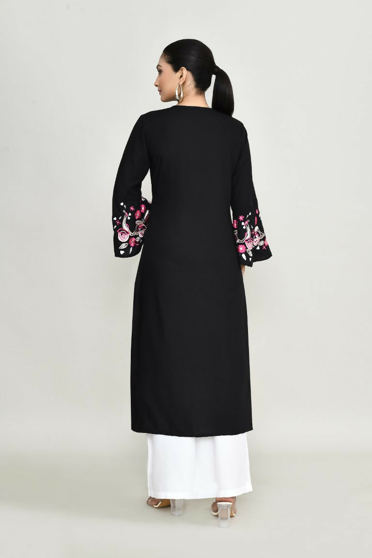 Joban Fashion Black Rayon Tunic