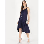 Cheera High Low Front Buttaning Dress