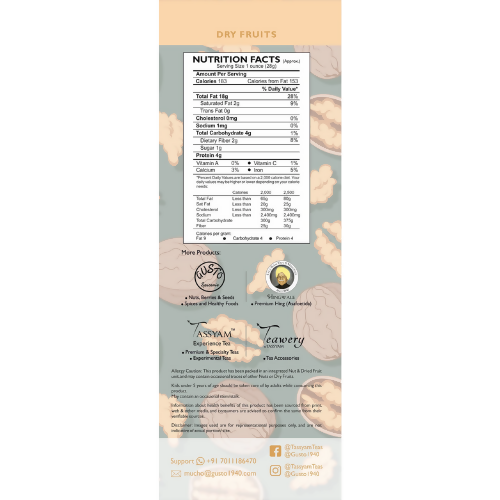Tassyam Organics Premium Imported Walnuts Akhrot - Box - Distacart