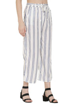 Asmaani White Color Rayon Fabric Stripped Palazzo